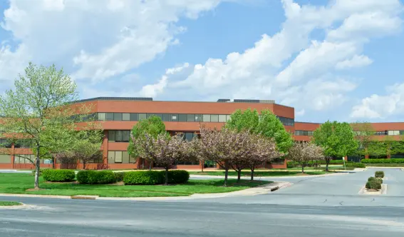 A commercial property in a modern business park