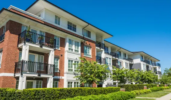 An apartment complex run by a property management firm