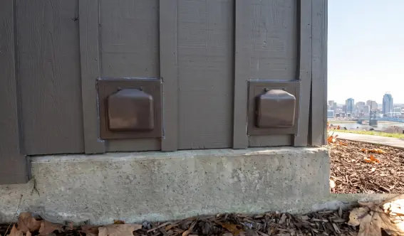 Newly installed commercial bird-proof bathroom and dryer vents